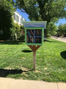 Little Free Library in the Butterfly Garden Little Free Library in the Butterfly Garden