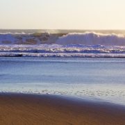 ocean waves on a beach