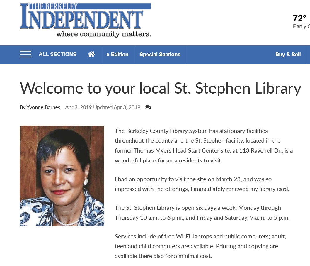 [St. Stephen Library] to your local St. Stephen Library